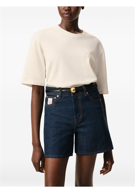 t-shirt adc embrossed uomo bianco crema AMI PARIS | UTS357.726136